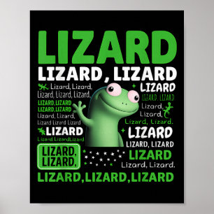 Affiche Drôle Weirdcore Animal Femmes Hommes Lizard Lizard