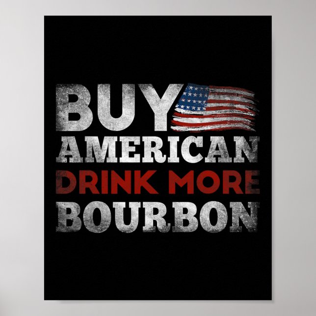 Affiche Drôle Whiskey Citer Us Drapeau Acheter American Dr (Devant)