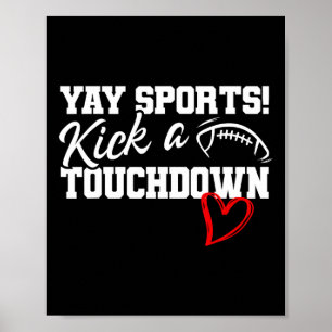 Affiche Drôle Yay Sports Couper Un Touchdown Super Footbal