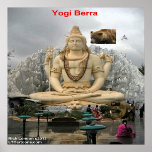 Affiche Drôle Yogi Déjà Vu Encore Une Fois