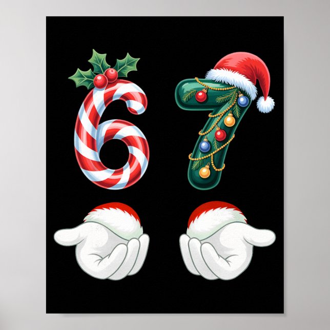 Affiche Drôles 67 Christmas Pajamas Six Seven Meme 6 7 Elf (Devant)