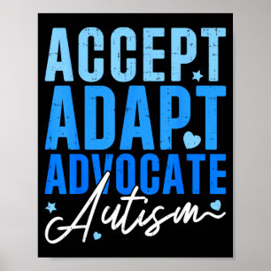 Affiche Drôles Accepter Adapter Défendre Autisme Sensibili