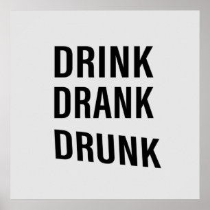 Affiche Drôles citations de boisson sur le buveur de whisk