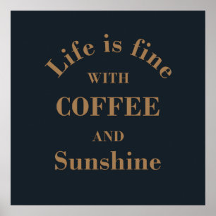 Affiche drôles citations de café