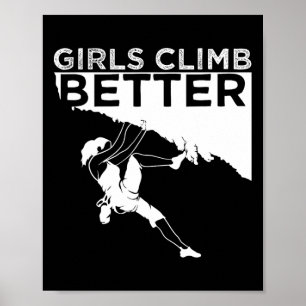 Affiche Drôles de Filles Grimpent Mieux Cadeau Mignon Esca