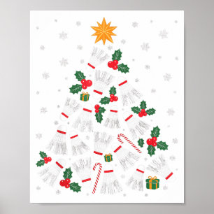 Affiche Drôles Lumières de Sapin de Noël de Badminton Sant
