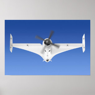 Affiche drone de surveillance militaire de l'hélice