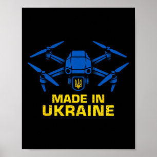 Affiche Drone Ukraine Patriotique Amoureux Ukrainiens Fpv