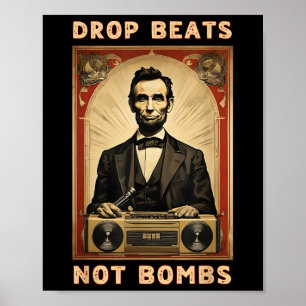 Affiche Drop Beats Not Bombs Anti-war