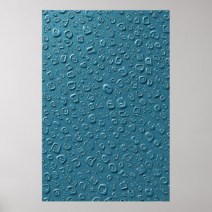 Affiche Droplets numériques incorporés sur surface bleue