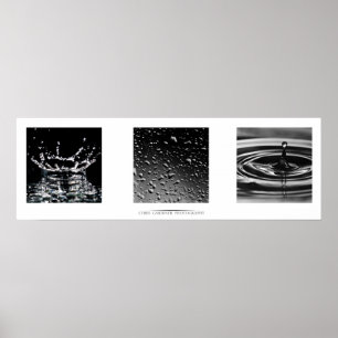 Affiche Droplets Triple Art Print