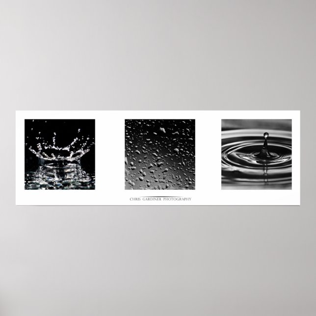 Affiche Droplets Triple Art Print (Devant)