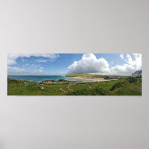 Affiche Droskyn Point Perranporth haut cadran solaire