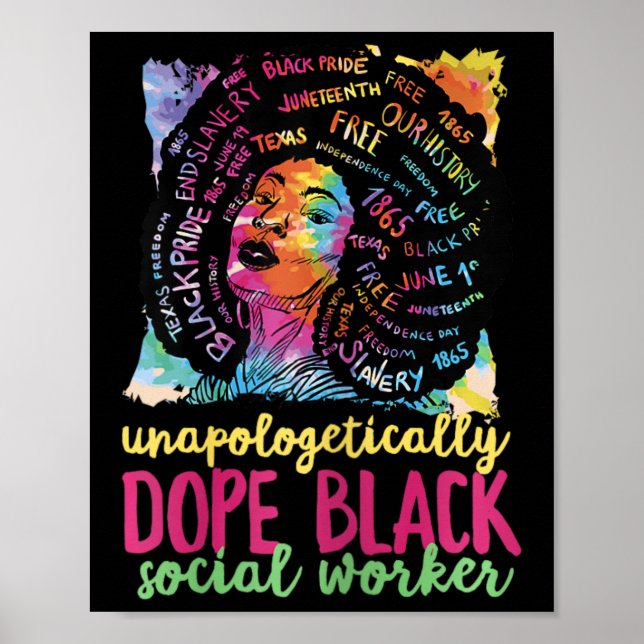 Affiche Drug Black Social Worker Mois De L'Histoire Noire  (Devant)