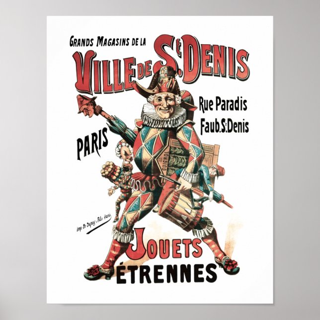 Affiche Drum Art Drummer Jester Toy Publicité (Devant)