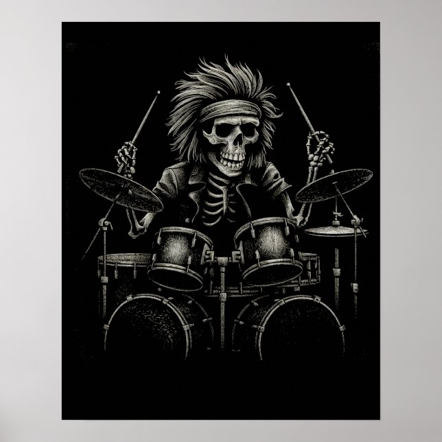 Affiche Drummer de Skeleton Rock - Musique Éffrayante d'Ha (Devant)