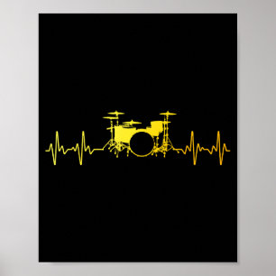 Affiche Drummer drôle d'art pour hommes femmes enfants amo