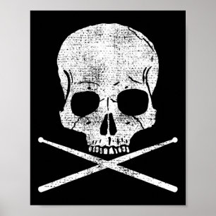 Affiche Drummer Métal Tambour Vintage Set Tambons Gi