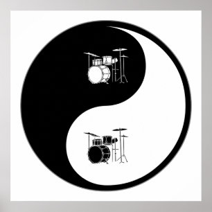 Affiche Drums Yin Yang