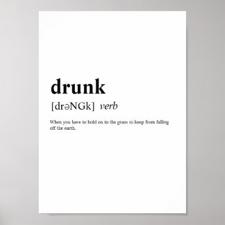 Affiche Drunk - Signification du dictionnaire