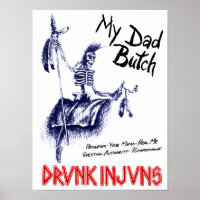 DRVNK INJVNS - Mon papa Butch 12"x 16"