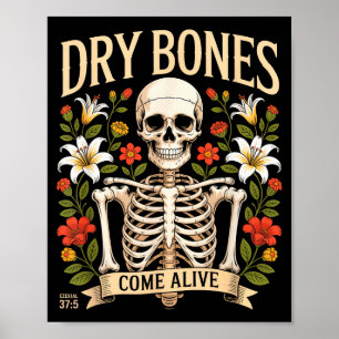 Affiche Dry Bones Come Alive - Halloween chrétien Christi