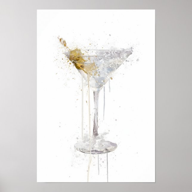 Affiche Dry Martini Cocktail (Devant)