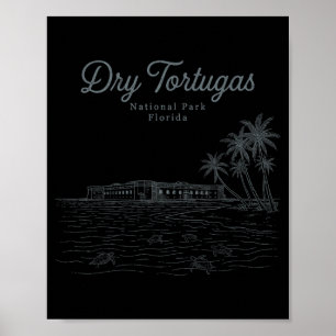 Affiche Dry Tortugas Parc national des Keys de Floride Ple