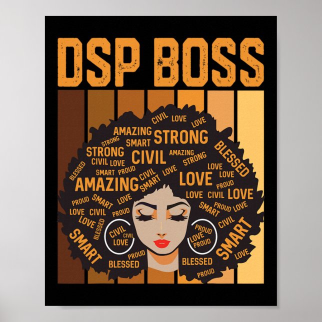 Affiche Dsp Boss Puissant Mois de l'histoire des Noirs Fie (Devant)