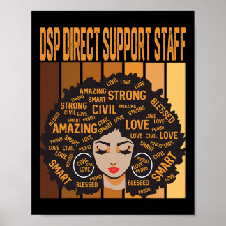 Affiche Dsp Direct Support Staff Powerful Black History Mo