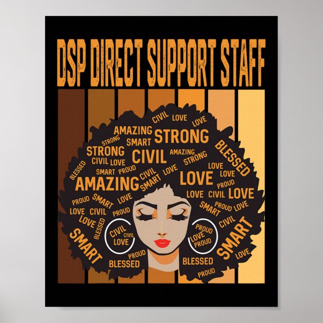 Affiche Dsp Direct Support Staff Powerful Black History Mo (Devant)