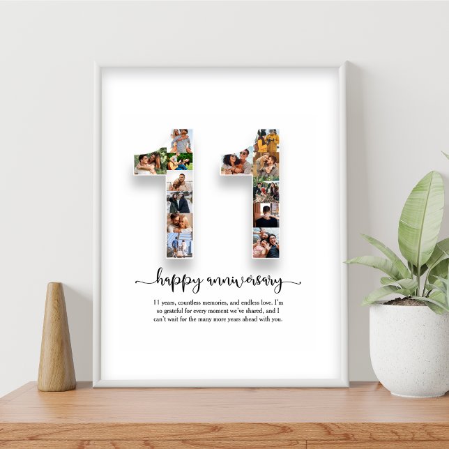 Affiche du 11e anniversaire du collage photo (Créateur téléchargé)