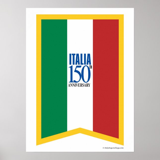 Affiche du 150e anniversaire de l'Italie (Devant)