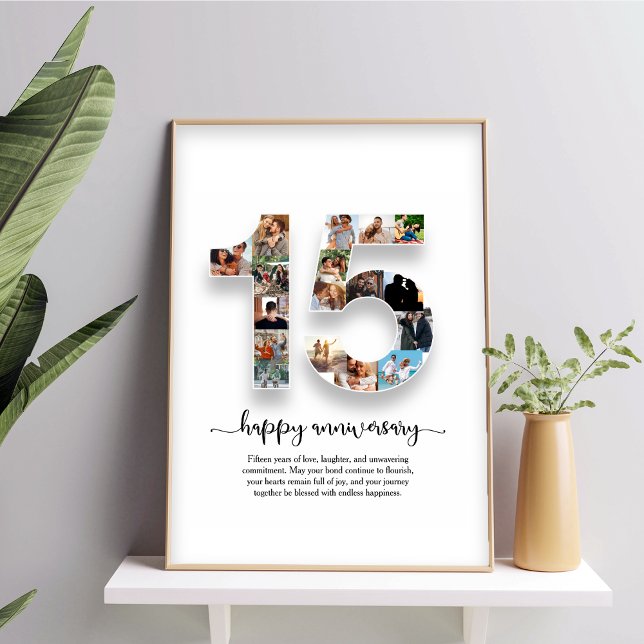 Affiche du 15e anniversaire du collage photo (Créateur téléchargé)