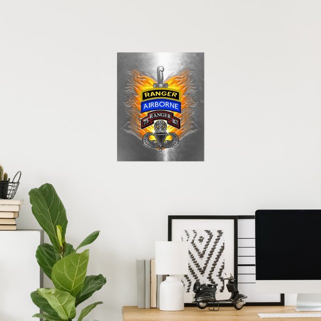 Affiche du 75e régiment de rangers (Bureau à domicile)