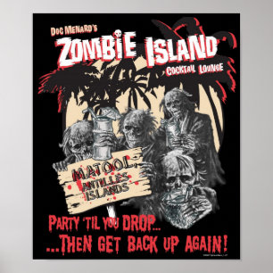 Affiche du bar à cocktails Zombie Island