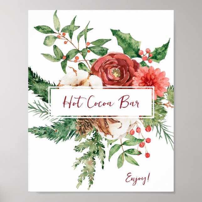 Affiche du Bar de Chocolat Chaud de Fêtes (Devant)