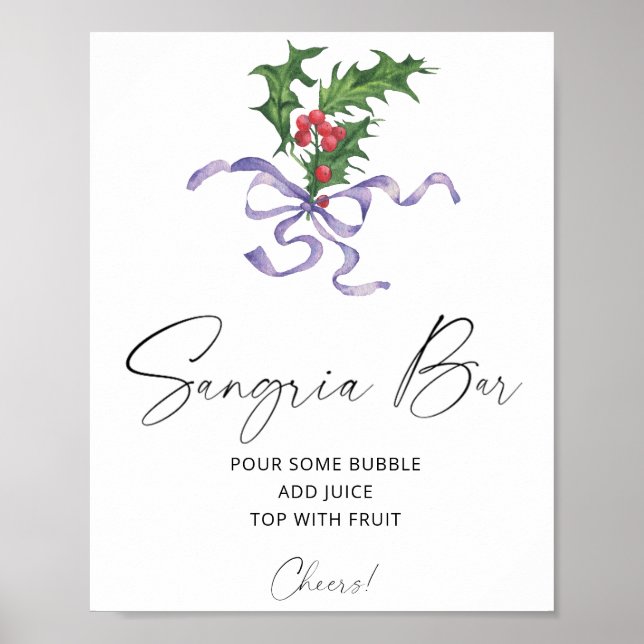 affiche du bar sangria de Noël (Devant)