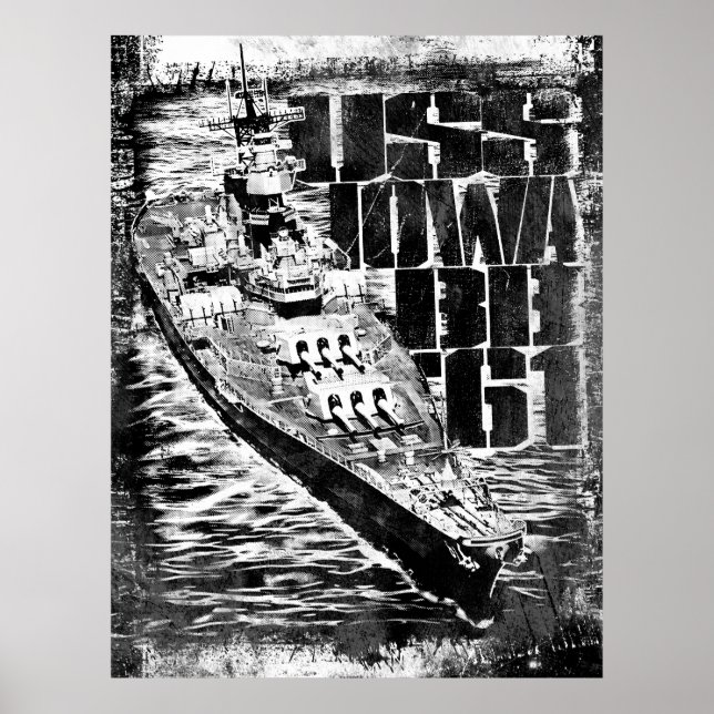 Affiche du Battleship Iowa (Devant)