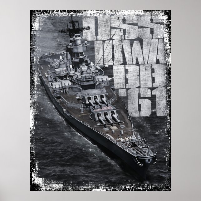 Affiche du Battleship Iowa (Devant)
