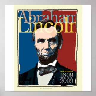 Affiche du bicentenaire Abraham Lincoln