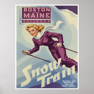 affiche du Boston and Maine Snow Train