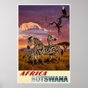 Affiche du Botswana, Afrique