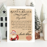 Du bureau de la lettre Père Noël Vintage du Père N