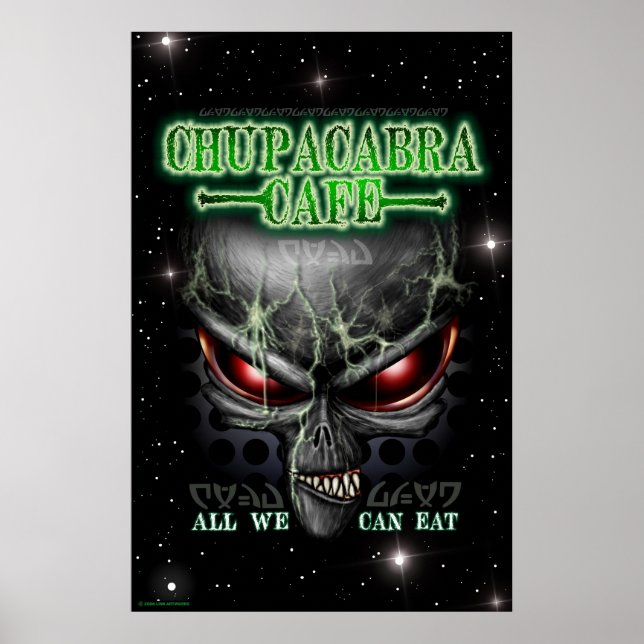 Affiche du café Chupacabra 23X35 (Devant)