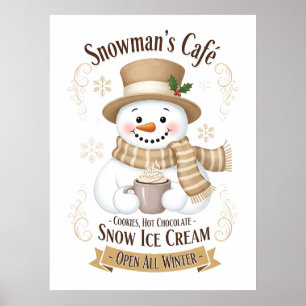 Affiche du Café du Bonhomme de Neige