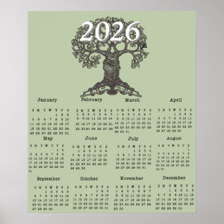 Affiche du calendrier de l'arbre de lecture 2026 d