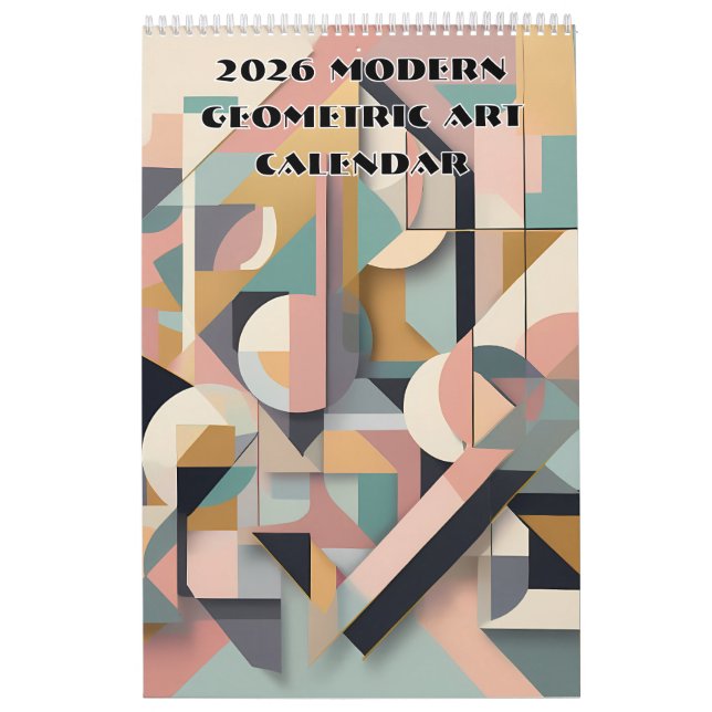 Affiche du calendrier géométrique moderne 2026 (Protection)