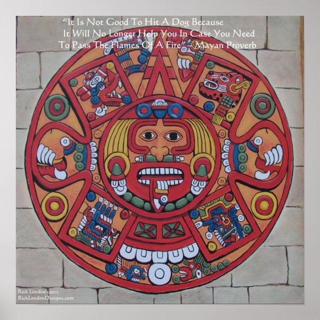 Affiche du Calendrier Maya et proverbes (Devant)