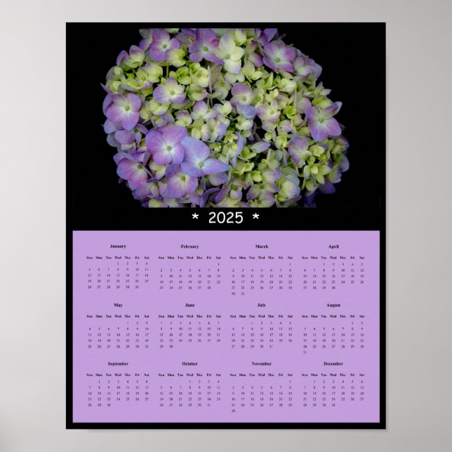Affiche du calendrier mural des fleurs de printemp (Devant)